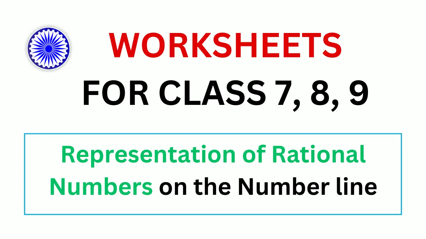 Worksheet for Representation of Rational Numbers on the number line