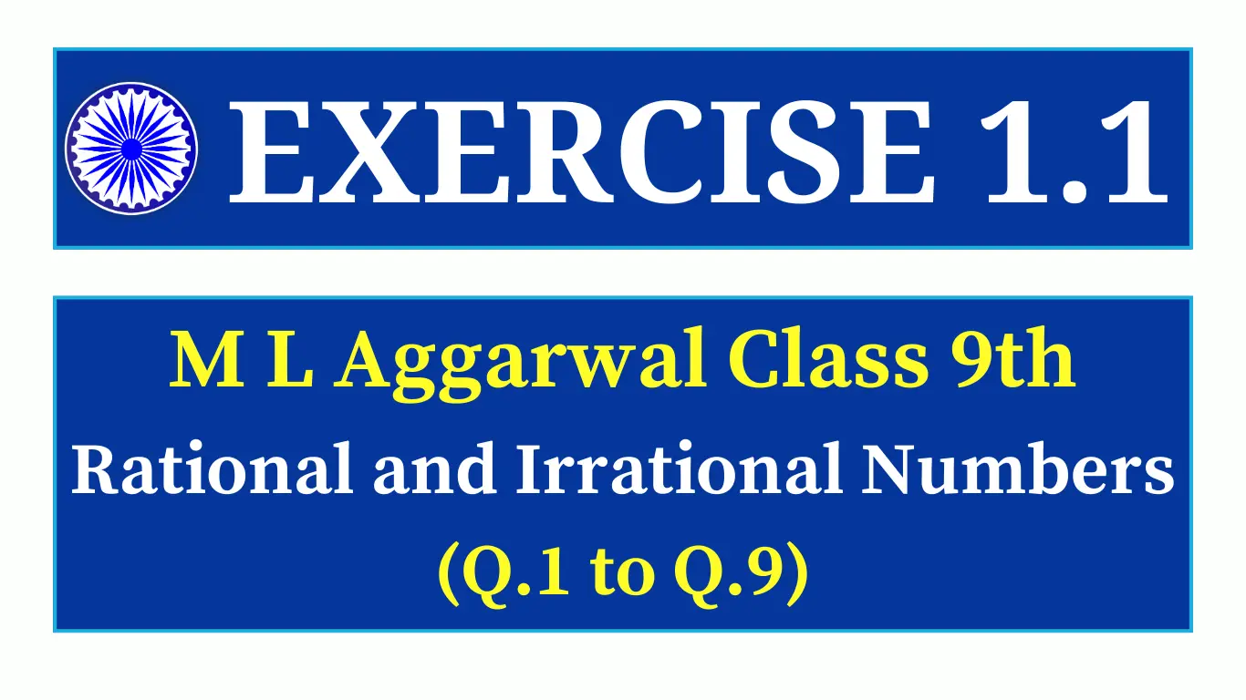 Exercise 1.1 ML Aggarwal Class 9 Solutions
